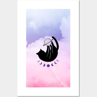 saturn cat version 2 Posters and Art